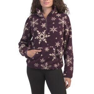 NEVE DESIGNS Eggplant Snowflake Sherpa